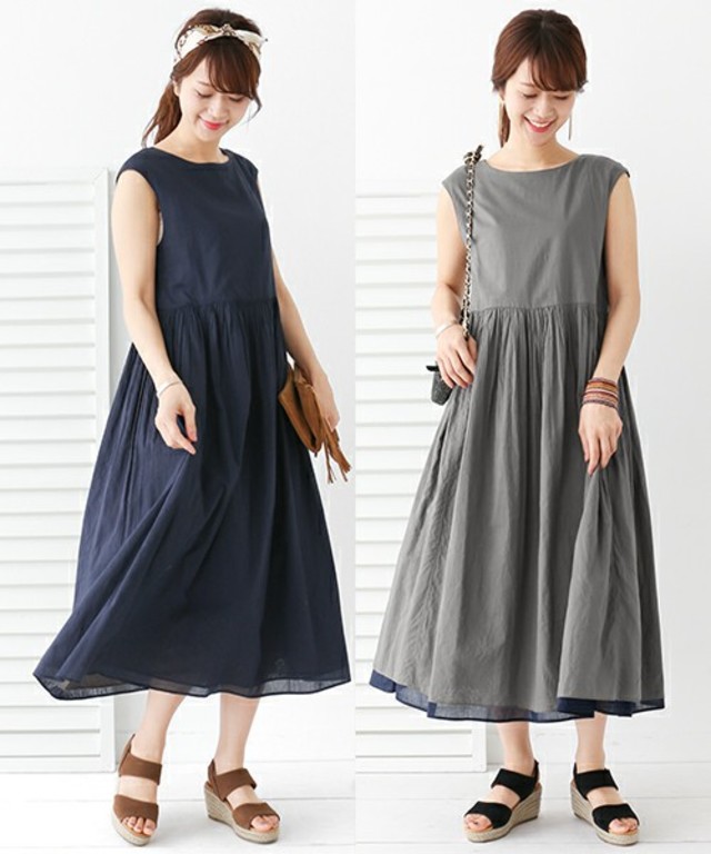 DOORS リバーシブルギャザーワンピース