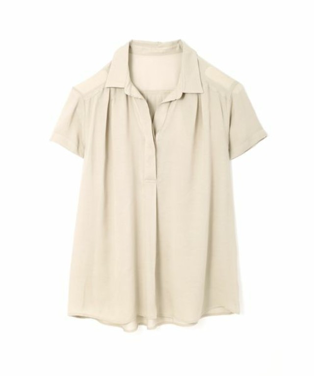 【NATURAL BEAUTY BASIC】ビエラスキッパー半袖ブラウス