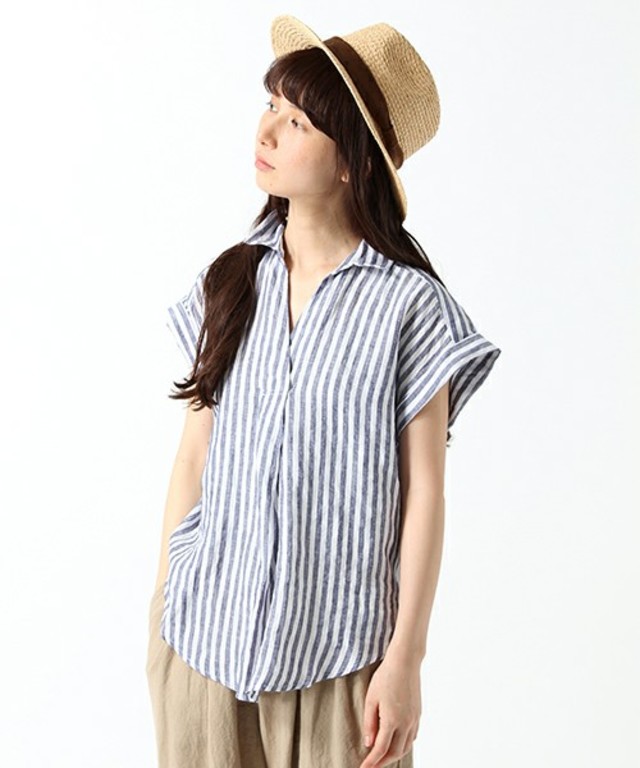 60リネンスキッパー半袖シャツ