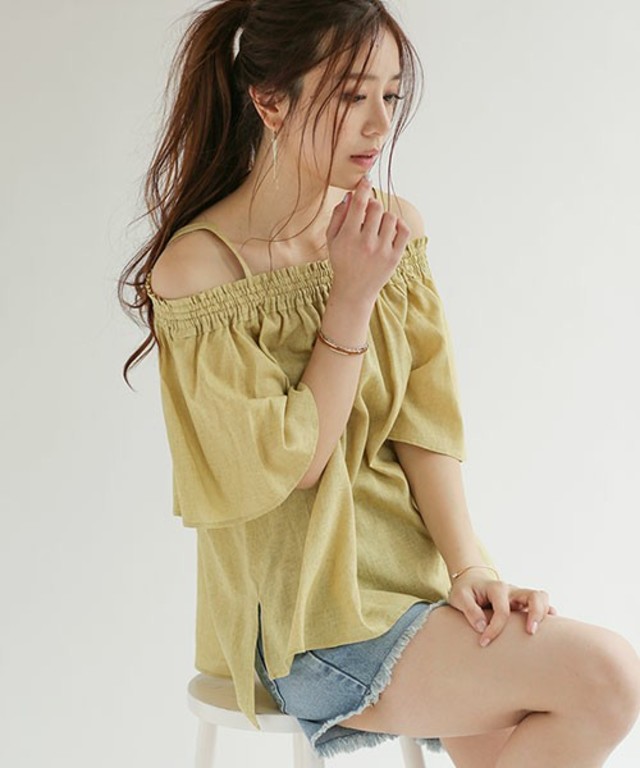 nano・universe 【予約】 2wayオフショルブラウス