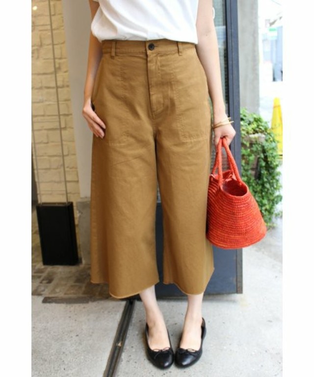 SLOBE IENA / クロップドチノガウチョパンツ