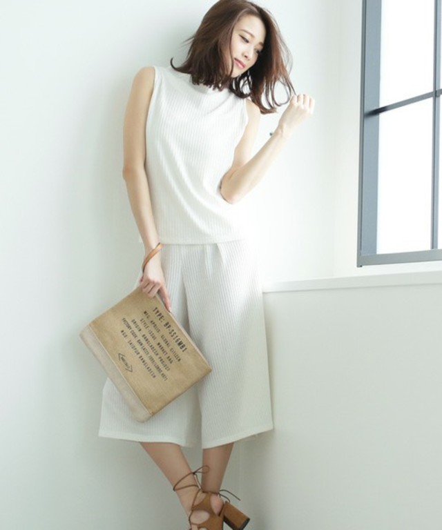 philter / ボトルネックトップス×ガウチョパンツ・ニットソーセットアップ