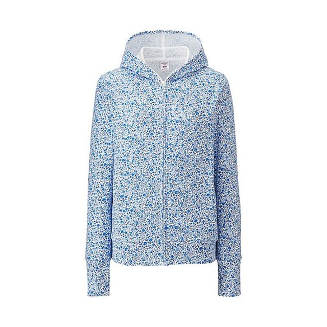 WOMEN リバティロンドンUVカットプリントフルジップパーカ（長袖）