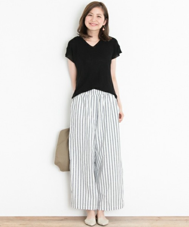 URBAN RESEARCH Sonny Label / ストライプイージーワイドパンツ