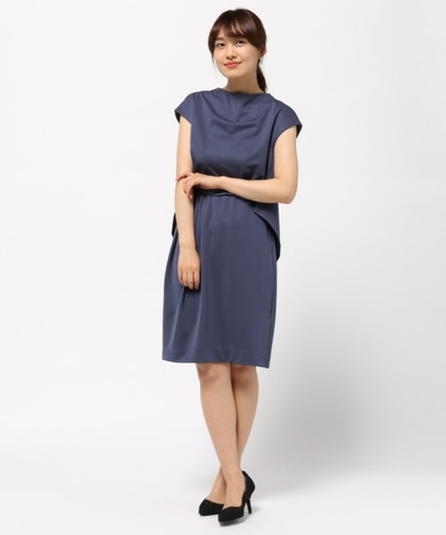 ウォッシャブルポンチレイヤードカットワンピース
