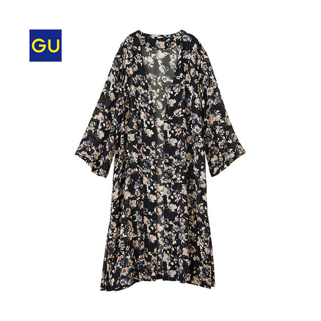 フラワープリントガウン