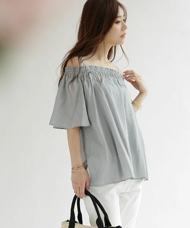 2wayオフショルブラウス