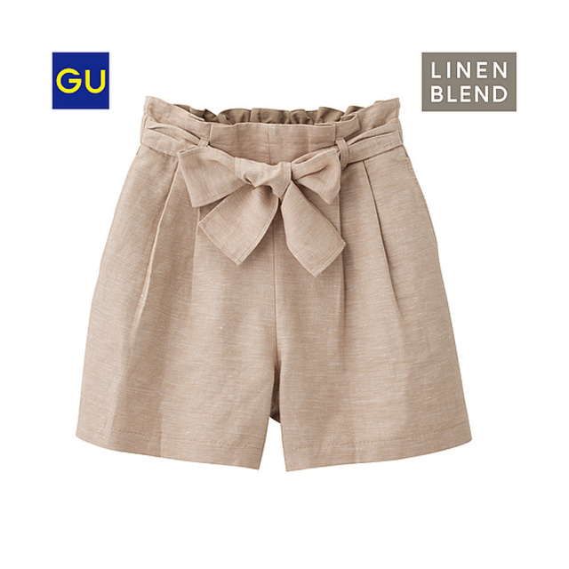 リネンブレンドショートパンツ