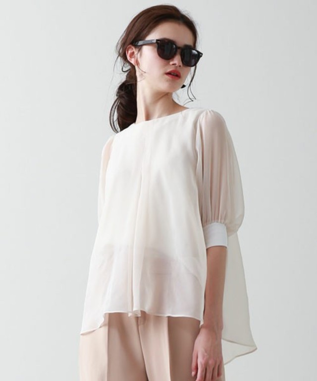 シアーレイヤードブラウス