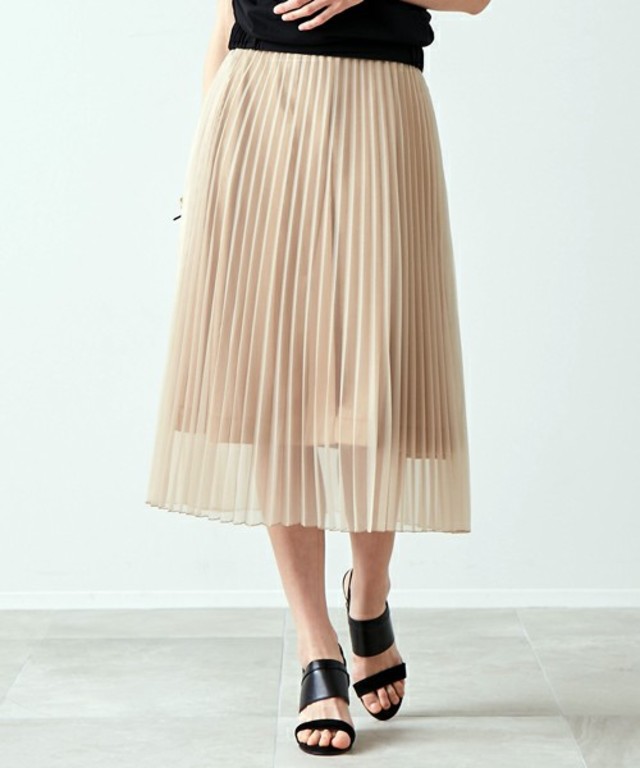 リバーシブルタックプリーツスカート