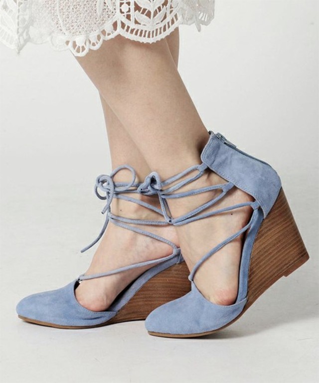 ROSE BUD 　ST:9019-81 TIE-UP WEDGE SANDAL