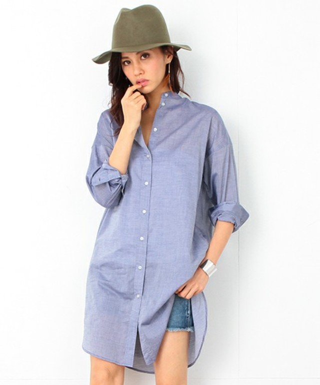 ビーミング by ビームス　ノーカラーロングシャツ16SS