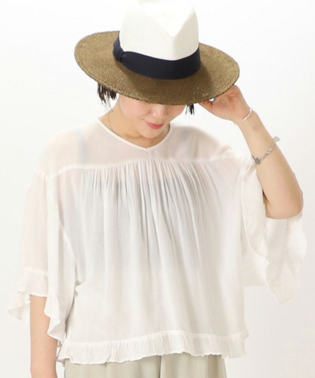 mystic　楊柳Vフレアプルオーバー