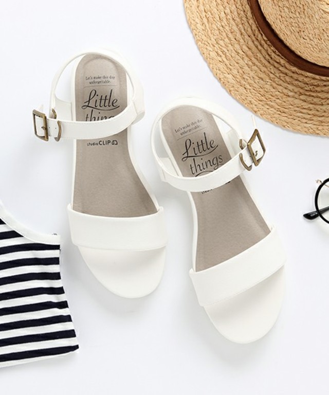 studio CLIP アンクルストラップサンダル