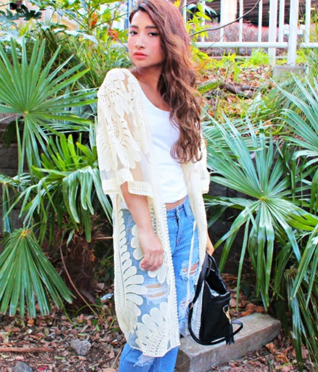 Chille anap  レース柄オーガンジーガウン