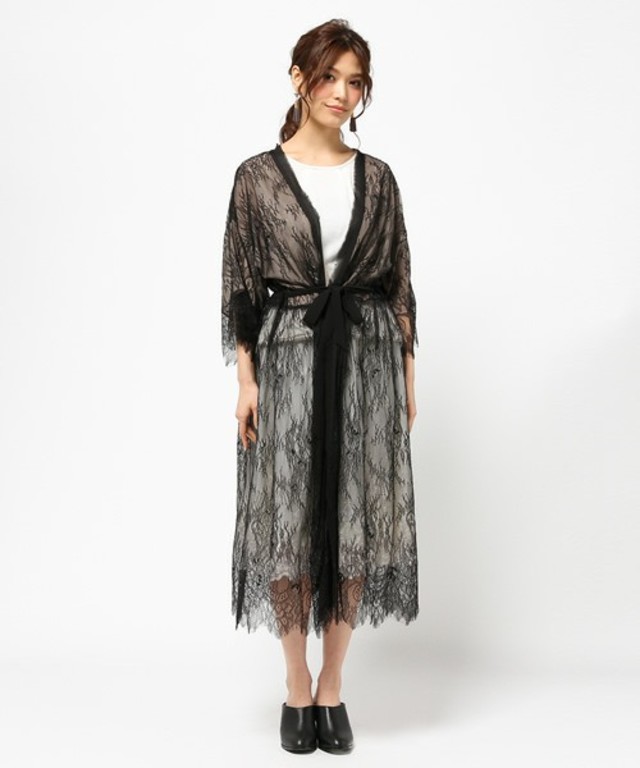 deicy  レースロングガウン