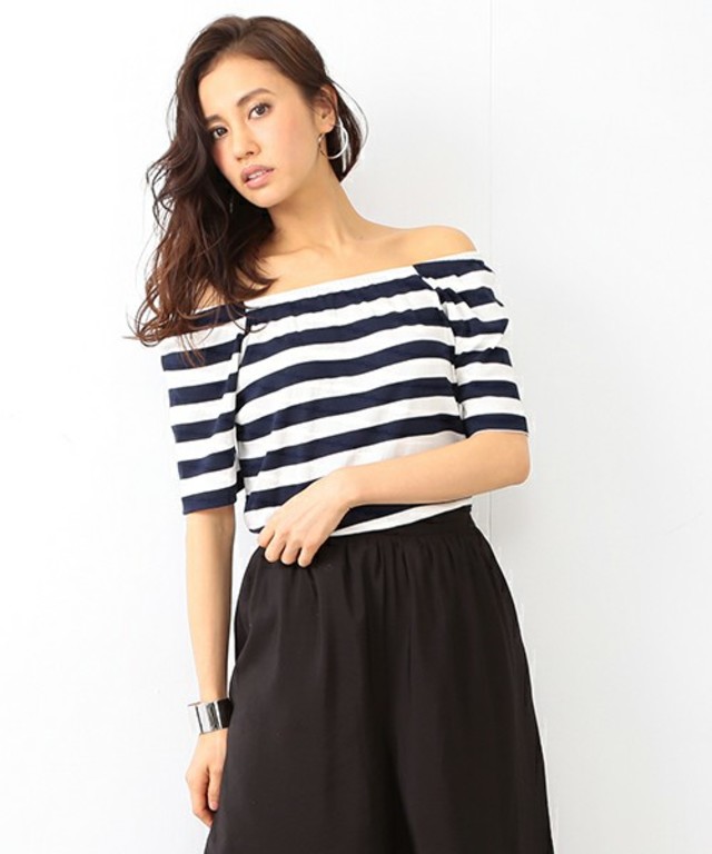 B:MING LIFE STORE by BEAMS　2wayショルダーネックカットソー