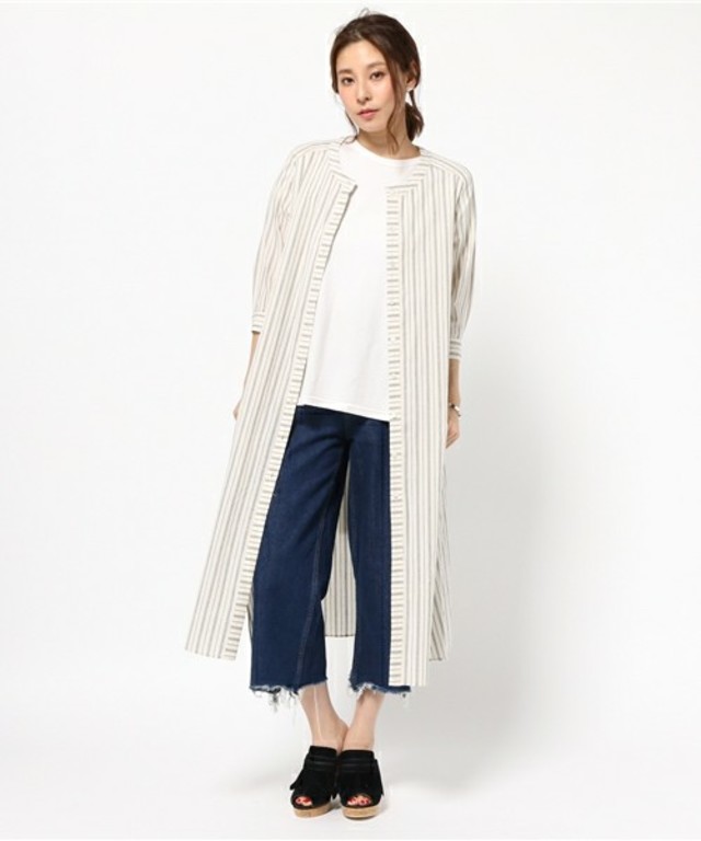 Khaju  Khaju: ストライプロングシャツ