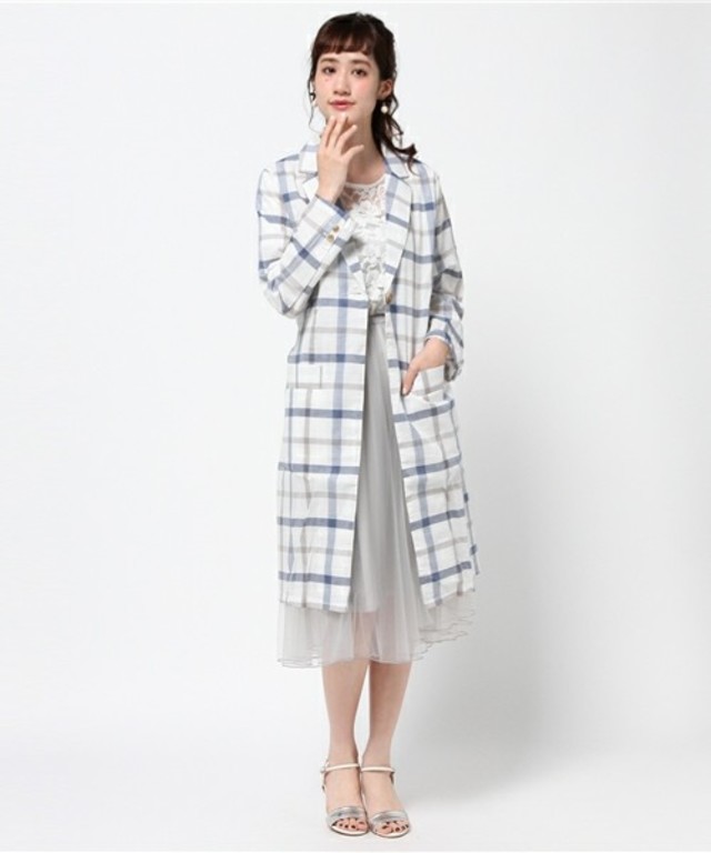 Aunt Marie's  【AUNT MARIE’S】チェックシャツガウン