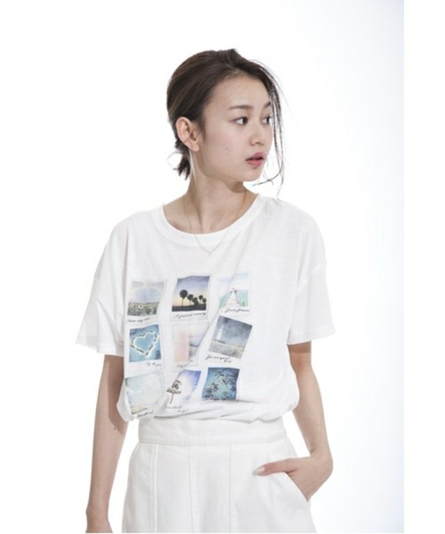 OLIVEdesOLIVE フォトプリントＴシャツ