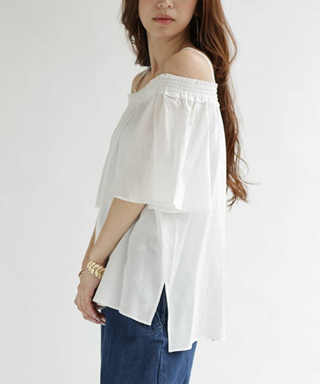 nano・universe　2wayオフショルブラウス