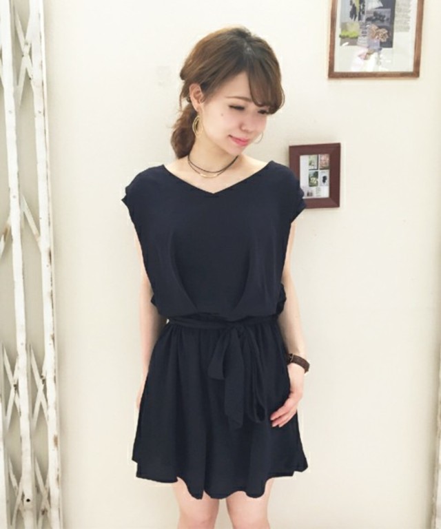 mysty woman  リボンベルトロンパース