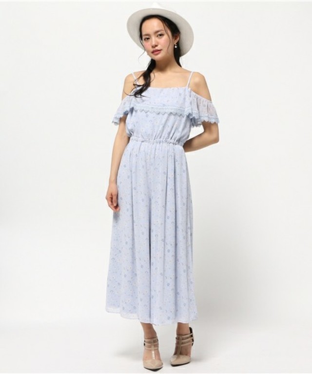 MERCURYDUO  【DUO】 ペイズリーラッフルロンパース