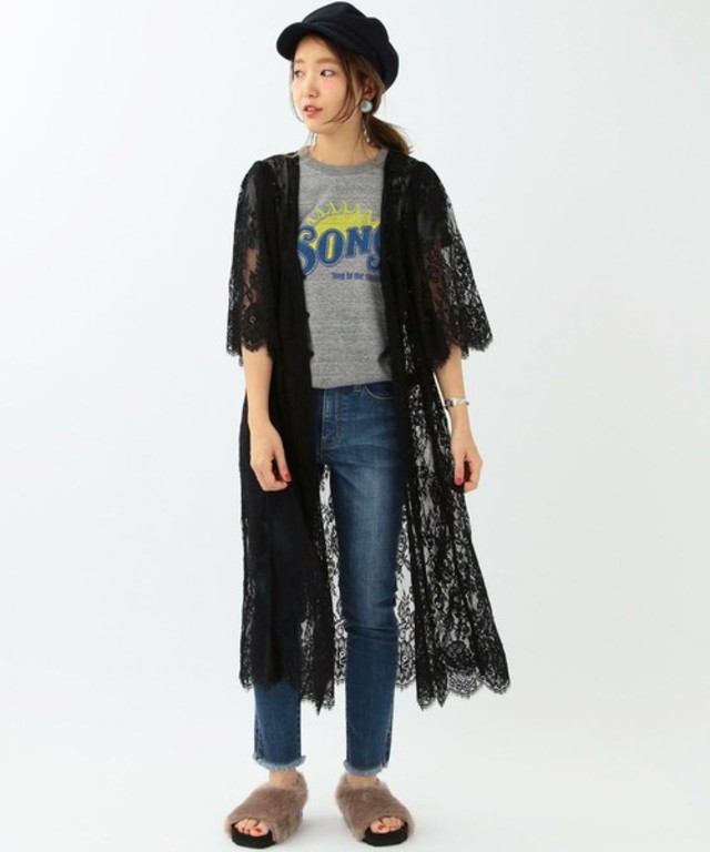 レースロングワンピース