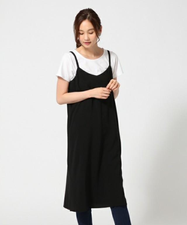 ジョーゼットロングキャミワンピース