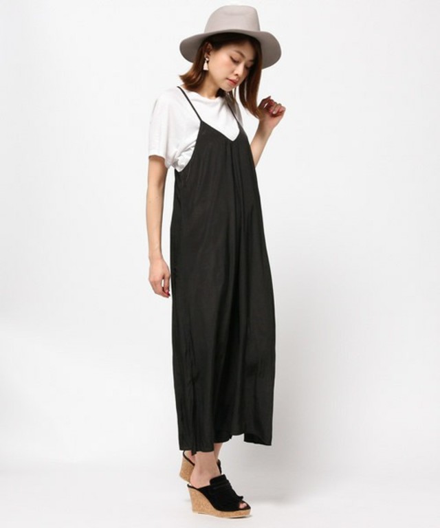 ヴィンテージサテンキャミワンピース