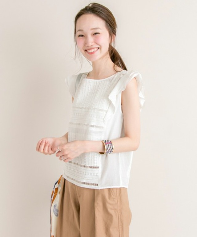 UR レース切替ブラウス