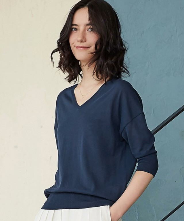 green label relaxing CR HandWash ICE V/N PO ニット