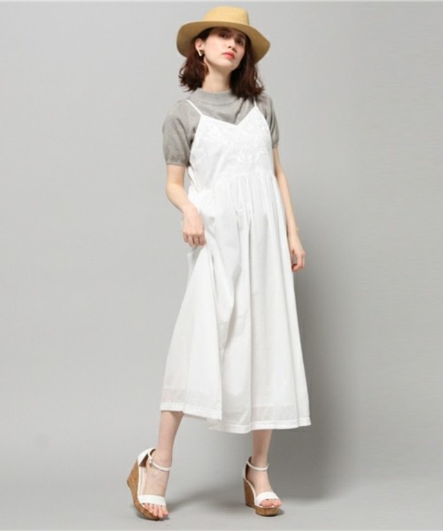 コットンボイルキャミワンピース