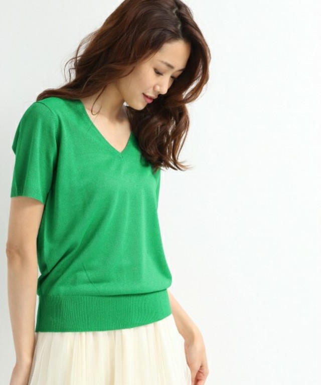 BLISS POINT 16SSUVVネックプルオーバー半袖