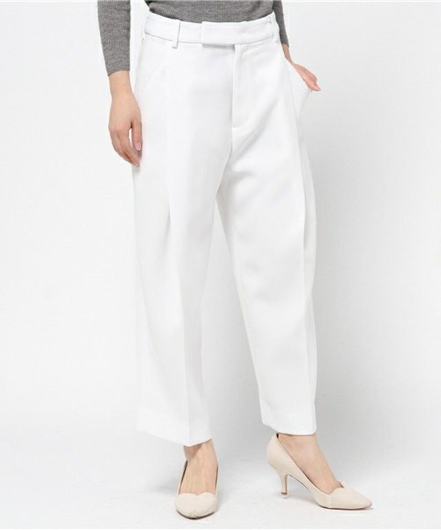 ジョーゼットボンディング深タックパンツ