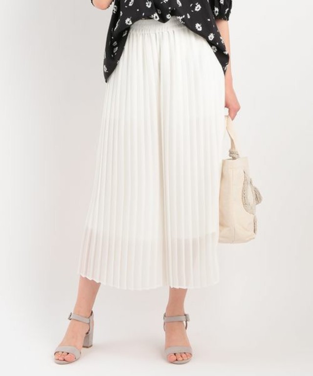 ViS ジオメトリックプリーツガウチョパンツ