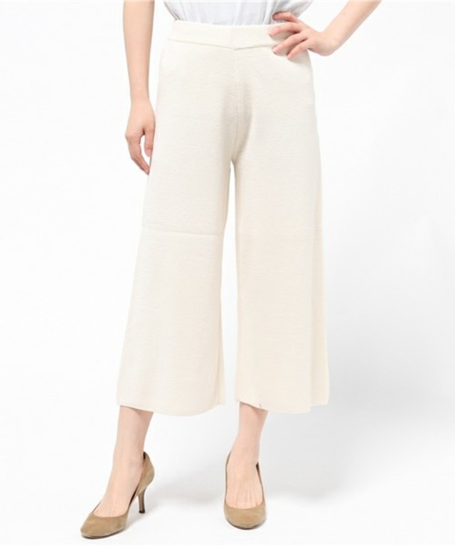 【AUNT MARIE'S】ハーフミラノニットパンツ