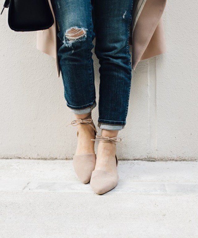 アンクルレースアップパンプス