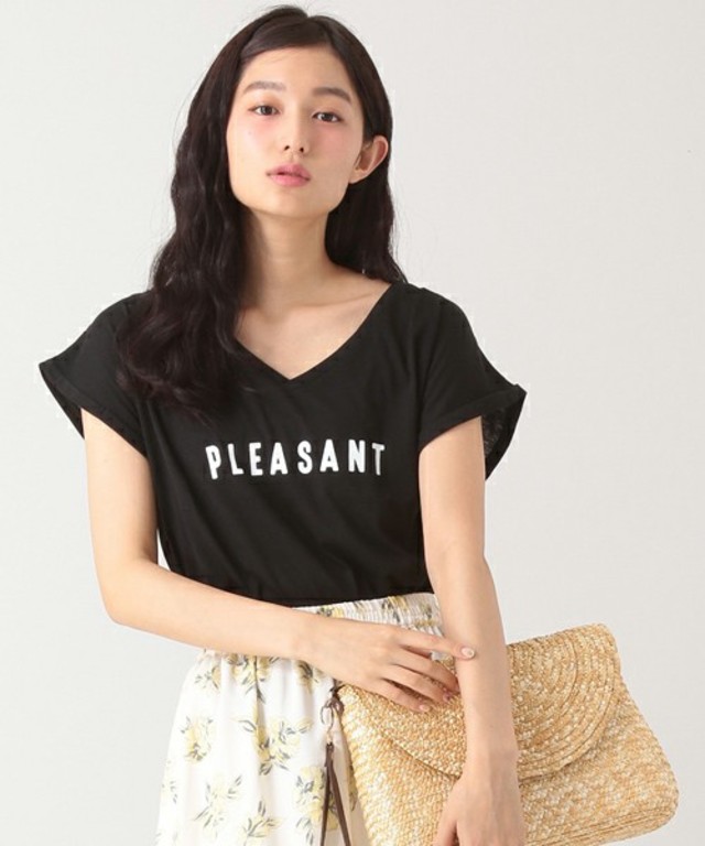 E hyphen world gallery/ロゴプリントTシャツ