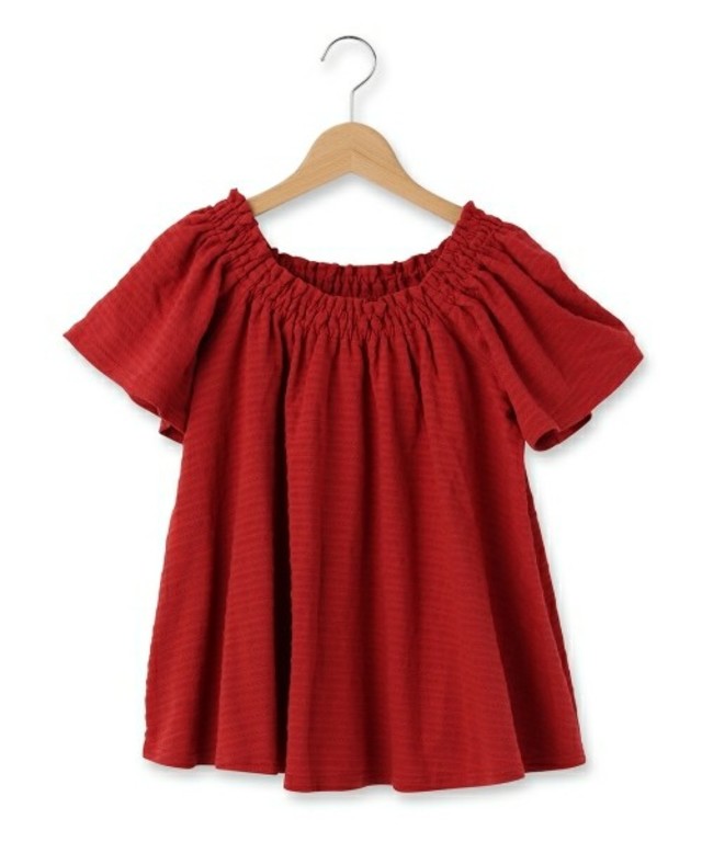 OZOC 変わり織フレアプルオーバー