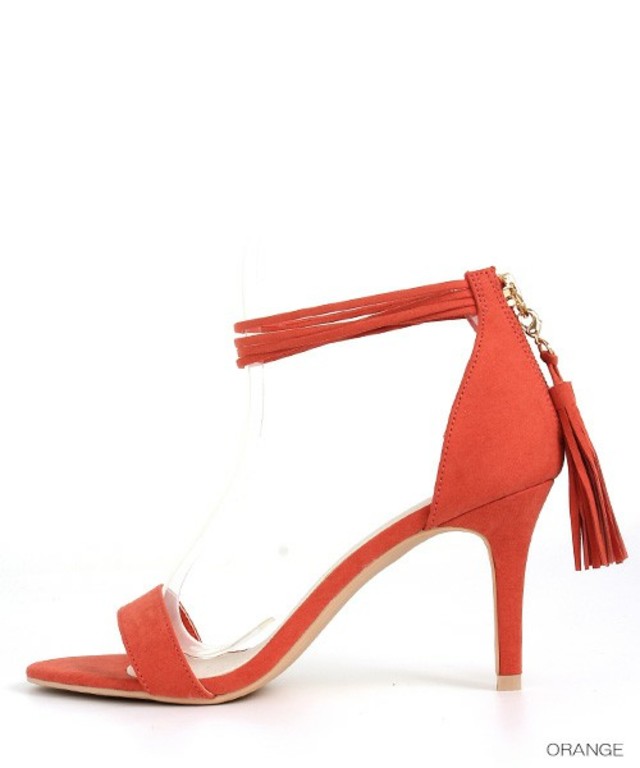 RANDA タッセルバックジップサンダル