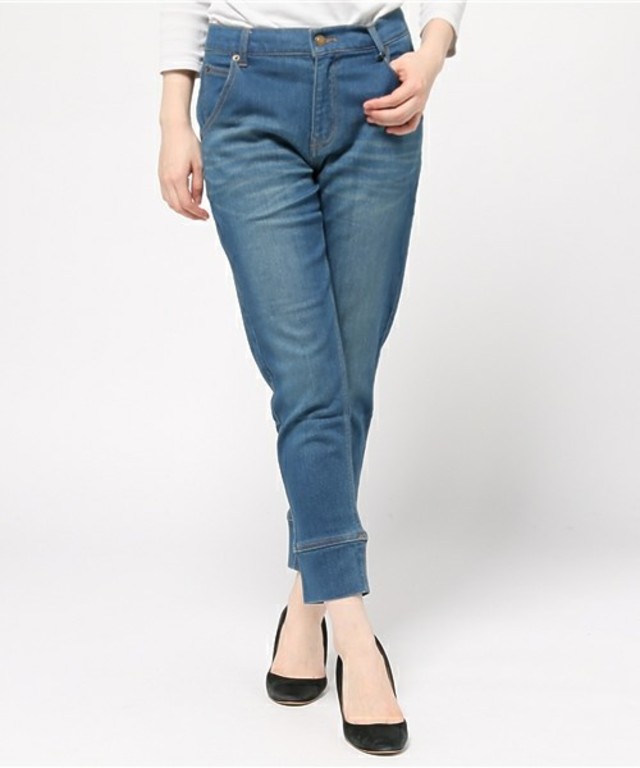 IEDIT　ミルブロウズ　ぐい伸びストレッチ＆やわらかさをとことん追求した四ツ綾デニムイージーパンツ