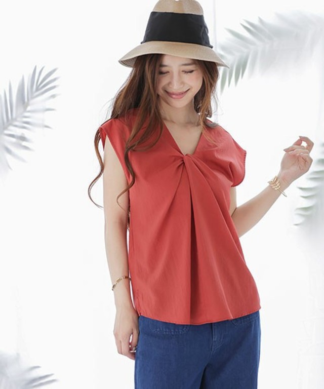 nano・universe 前後2wayタックブラウス