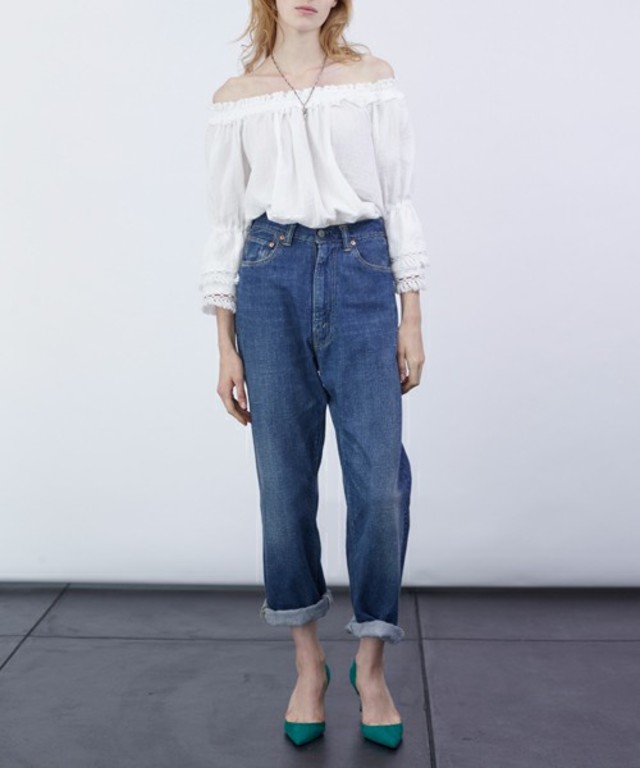 THE SHINZONE ハイウエストデニムパンツ