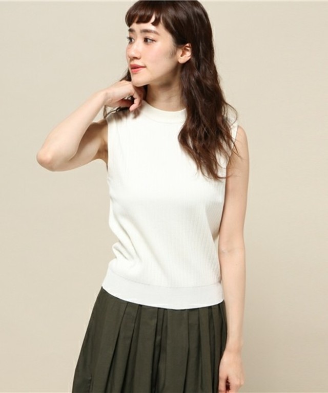 Banner Barrett / リブニットノースリPO