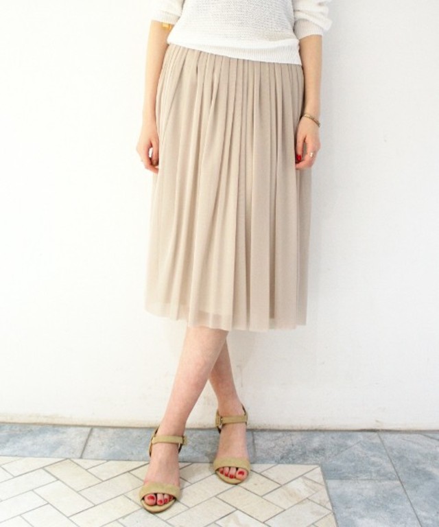 Spick & Span　チュール ミディスカート