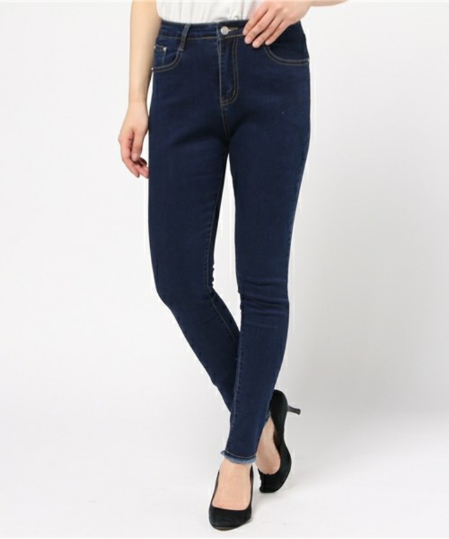 Re:EDIT　裾フリンジデニムパギンス