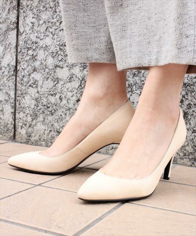 スウェードポインテッドパンプス