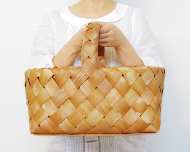 ノルディックバスケット　持ち手付ラウンドL