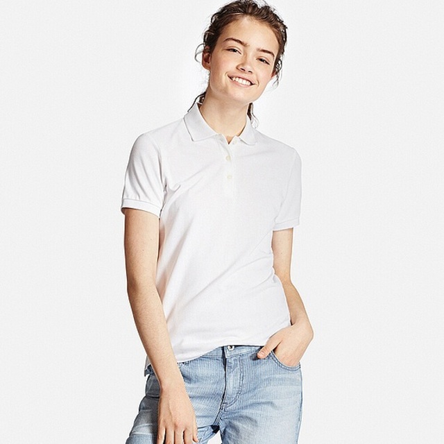 UNIQLO：WOMEN ストレッチカノコポロシャツ（半袖）